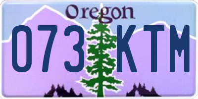 OR license plate 073KTM
