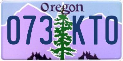 OR license plate 073KTO