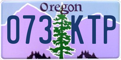 OR license plate 073KTP