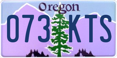 OR license plate 073KTS