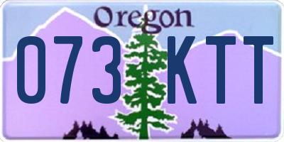 OR license plate 073KTT
