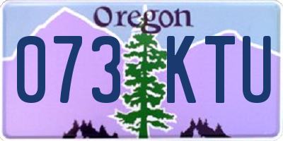 OR license plate 073KTU