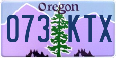OR license plate 073KTX