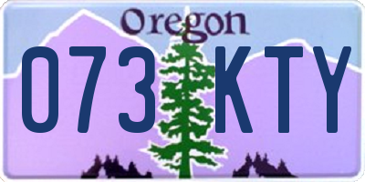 OR license plate 073KTY
