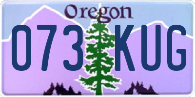 OR license plate 073KUG