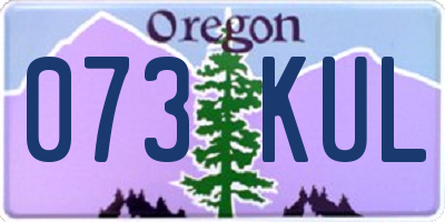 OR license plate 073KUL