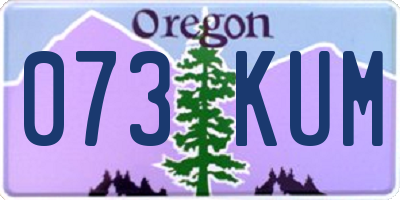 OR license plate 073KUM