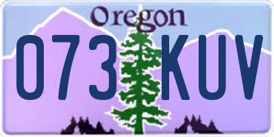 OR license plate 073KUV