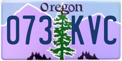 OR license plate 073KVC