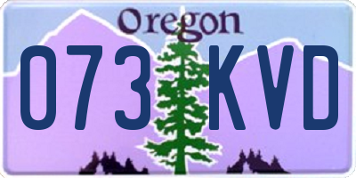 OR license plate 073KVD