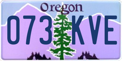 OR license plate 073KVE