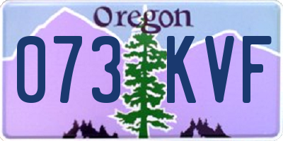OR license plate 073KVF