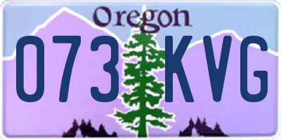 OR license plate 073KVG