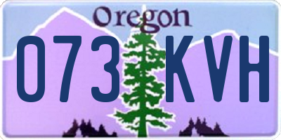 OR license plate 073KVH