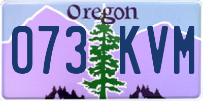 OR license plate 073KVM