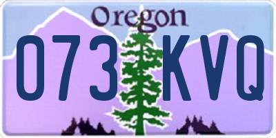 OR license plate 073KVQ