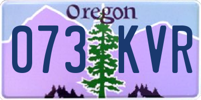 OR license plate 073KVR