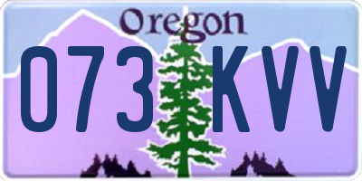 OR license plate 073KVV