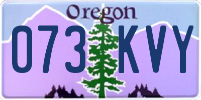 OR license plate 073KVY