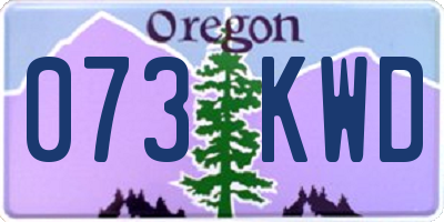 OR license plate 073KWD