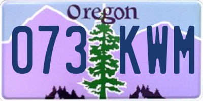 OR license plate 073KWM