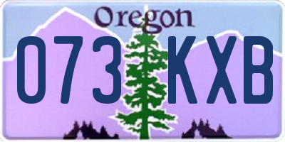 OR license plate 073KXB
