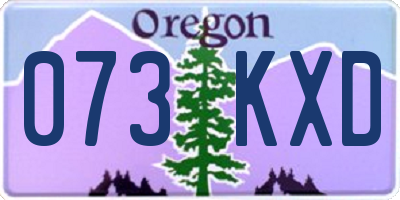 OR license plate 073KXD
