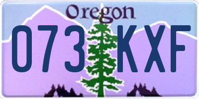 OR license plate 073KXF