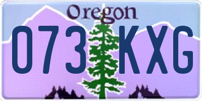 OR license plate 073KXG