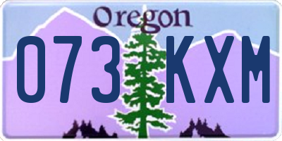 OR license plate 073KXM