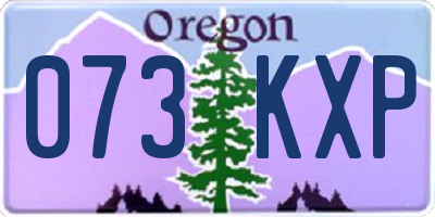OR license plate 073KXP