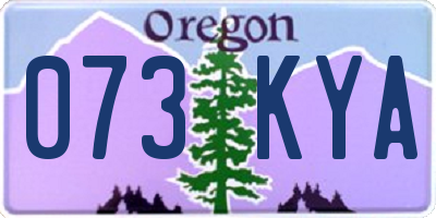 OR license plate 073KYA