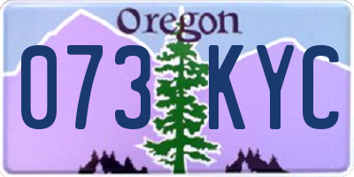 OR license plate 073KYC