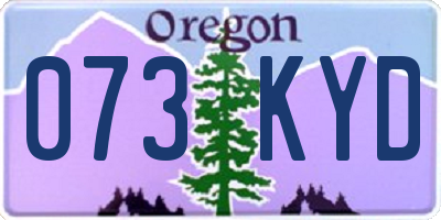 OR license plate 073KYD