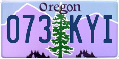 OR license plate 073KYI