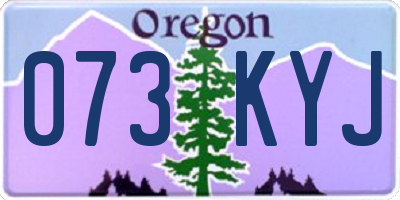 OR license plate 073KYJ