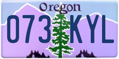 OR license plate 073KYL