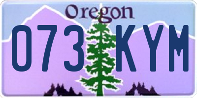 OR license plate 073KYM