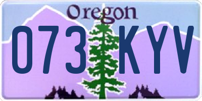 OR license plate 073KYV