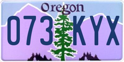 OR license plate 073KYX