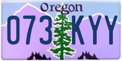 OR license plate 073KYY