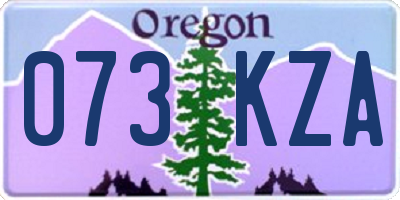 OR license plate 073KZA