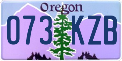OR license plate 073KZB