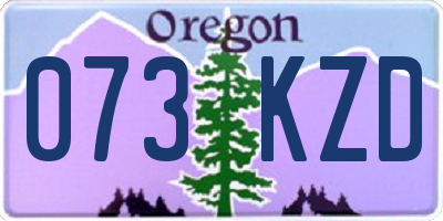 OR license plate 073KZD
