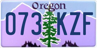 OR license plate 073KZF