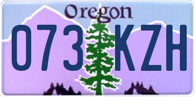 OR license plate 073KZH