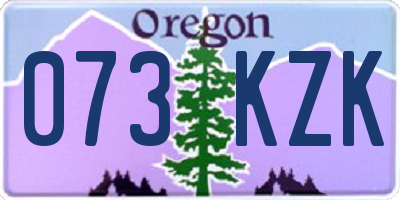 OR license plate 073KZK