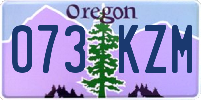 OR license plate 073KZM