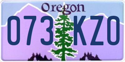 OR license plate 073KZO