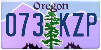 OR license plate 073KZP